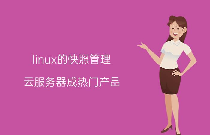 linux的快照管理 云服务器成热门产品，传统IDC应如何进行自生产？